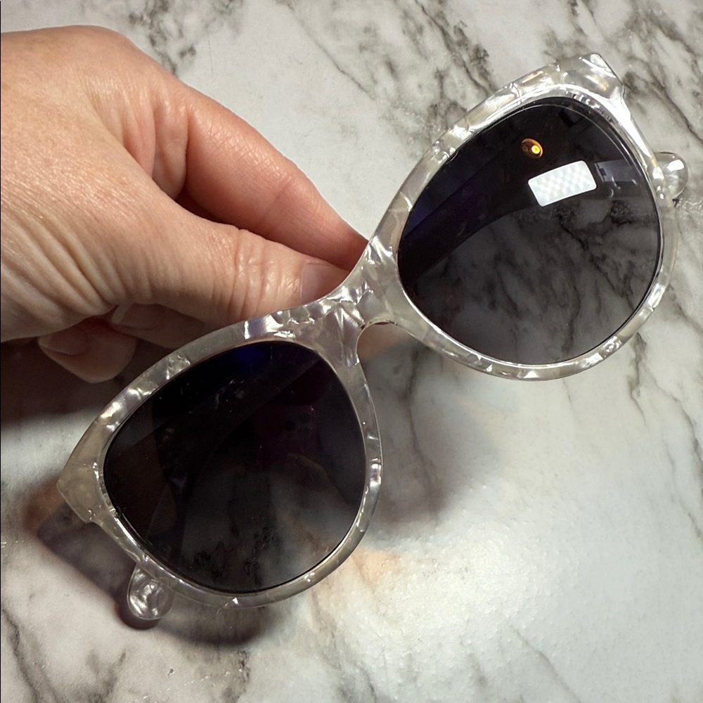 JCPenney Women's Pearl White Sunglasses